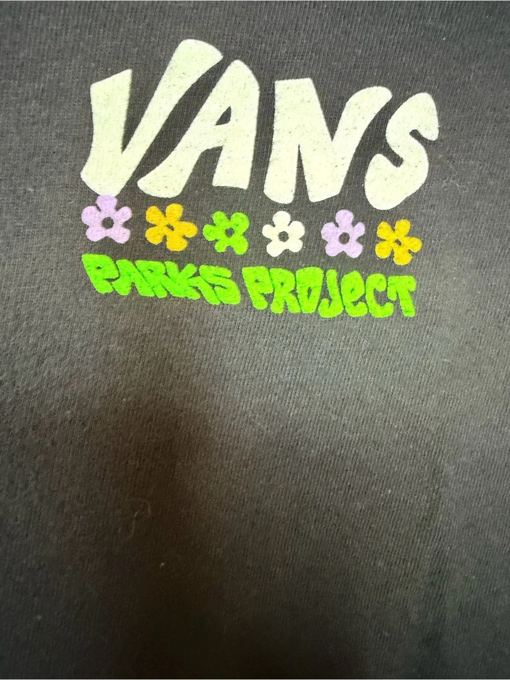 Vans Parks Project Youth L 12-14 Black Long Sleeve Tee Wild & Free Graphic